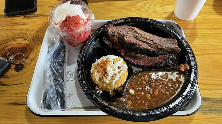 Plate of brisket from Burnt Bean Co.