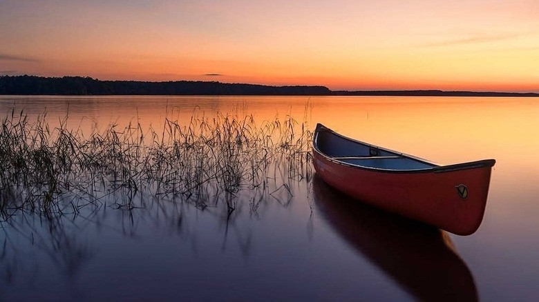 Sunset over J. Strom Thurmond Lake and Reservoir
